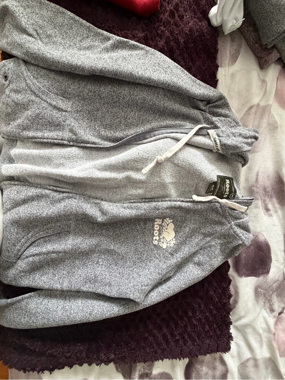 Roots Kids Gray Zip-Up Sweatpants Joggers